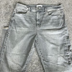 Loft The Skinny Gray Jeans Women’s Sz 14/32